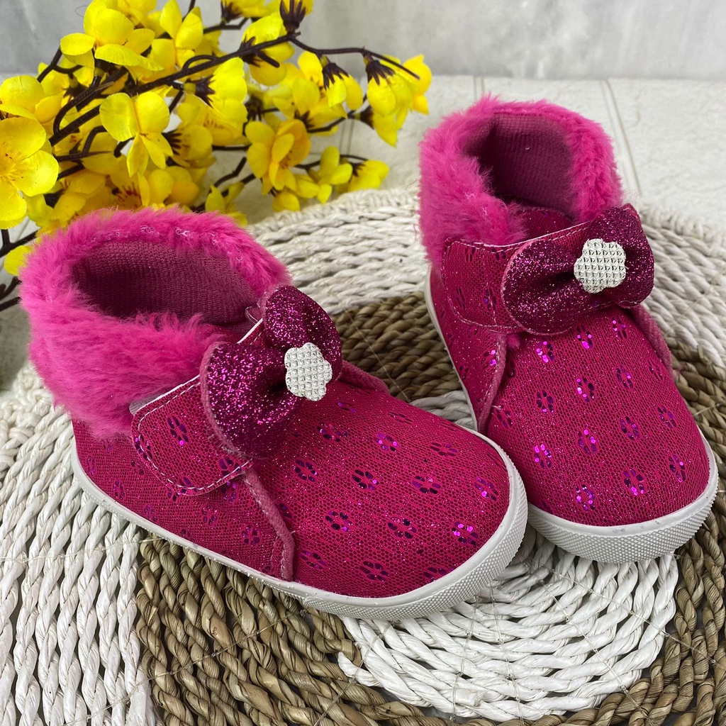 [TAMAN SEPATUKU] SEPATU TRENDY MURAH PESTA ANAK PEREMPUAN LUCU PITA BULU 1 2 3 TAHUN DAX06