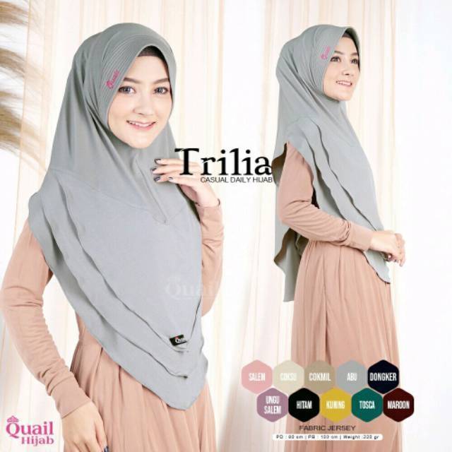 TRILIA QUAIL HIJAB INSTAN | PREMIUM JILBAB ORI QUAIL
