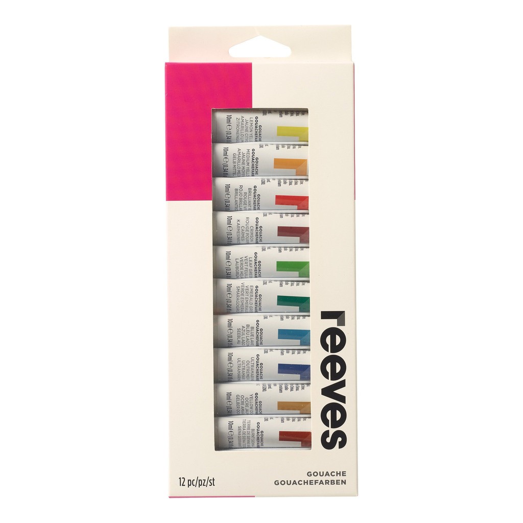 Reeves Gouache Paint - 10ml (Pack of 12)