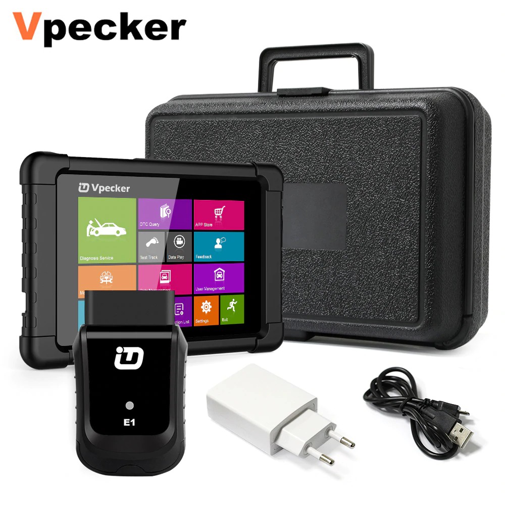 IMPORT Vpecker E1 OBD2 WIFI Automotive Scanner Multi-Languages ABS SRS EPB DPF Oil Service Reset