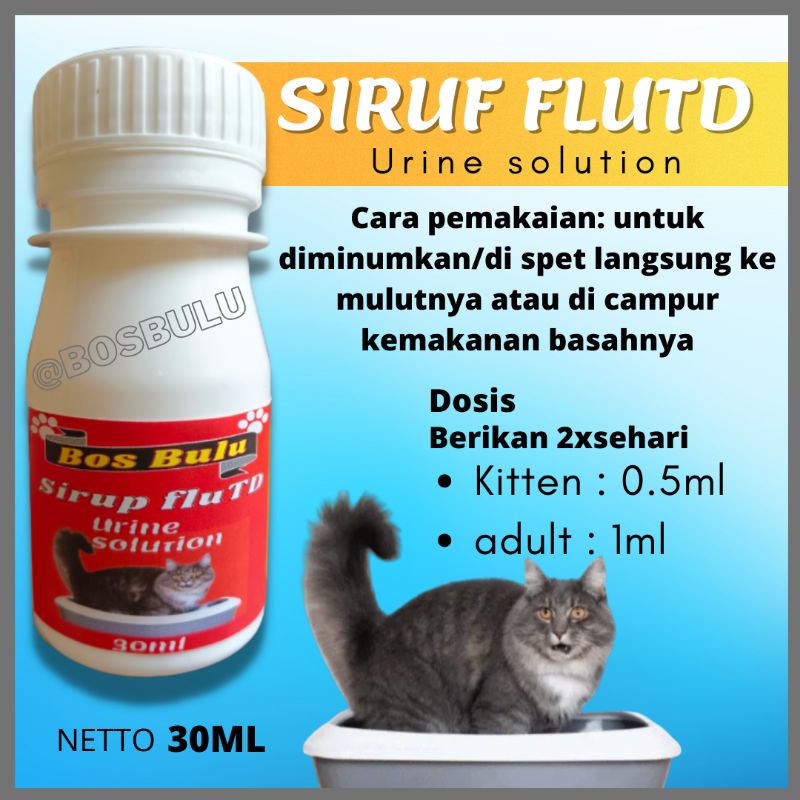 sirup flutd obat susah pipis berdarah tidak lancar batu ginjal kucing 30ml