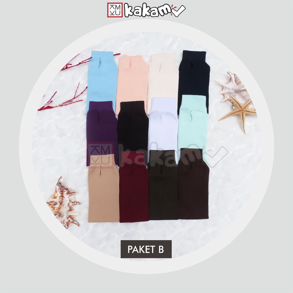 Kakamu Paket Kaos Kaki Jempol Polos /Plain Lasting Collection, Limited &amp; Polos uk.S Mix 12 Pasang