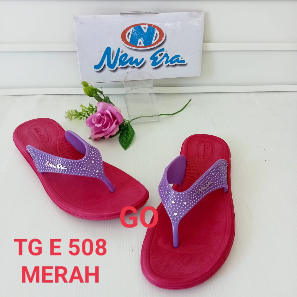 gos NEW ERA TG CNC 508 Sandal Japit Anak Perempuan Tanggung Sendal Jepit Karet Anti Slip Original