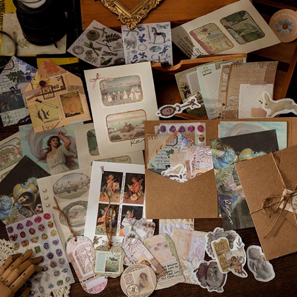 Mxbeauty Bahan Kertas Kartu Alat Tulis Sekolah Hias Note Paper Diary Decor Retro Vintage Kertas Hias
