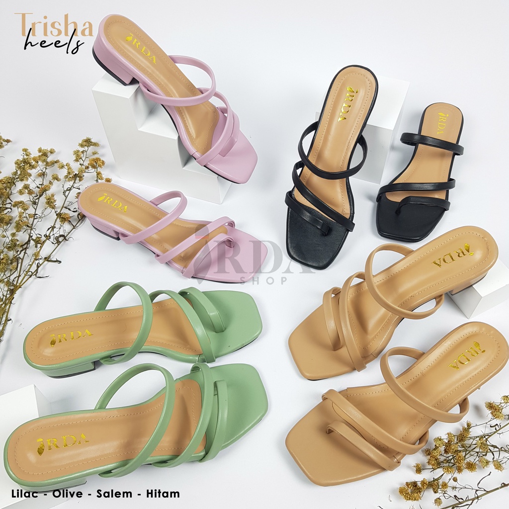 Irda - TRISHA Sandal Wanita Block Heels Strap