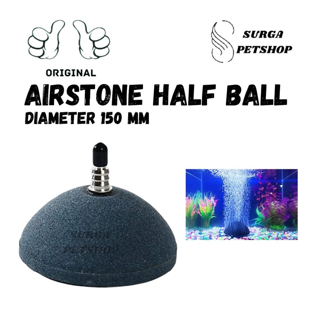 Airstone Setengah Bulat HB 150 mm Half Ball 15 cm Batu Aerator buble air stone aerasi gelembung udar