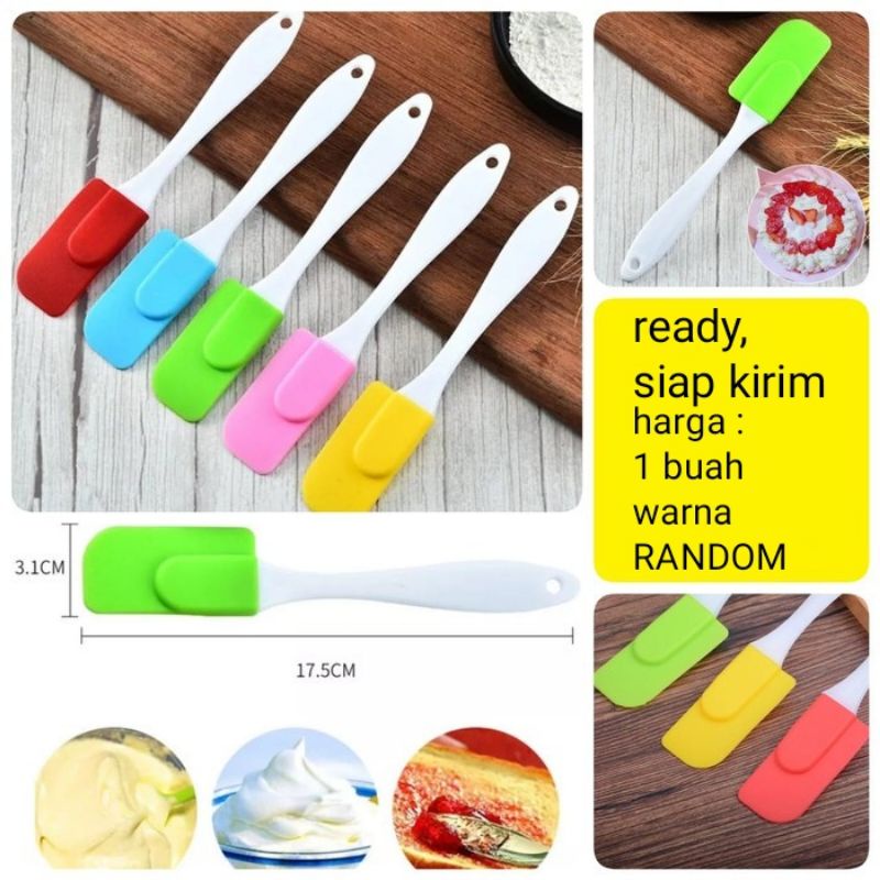 Spatula Silikon Pengaduk Kue Adonan Anti Lengket