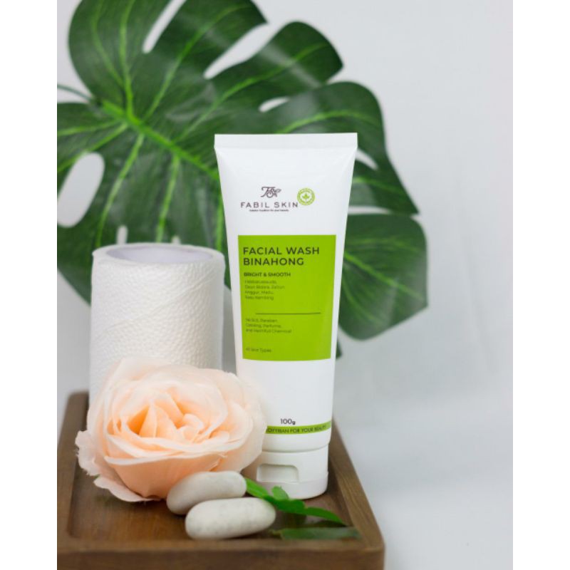 Fabil Facial Wash Binahong utk kulit normal cenderung berminyak.BPOM 6 Authentic Sunnah Herbal,Halal