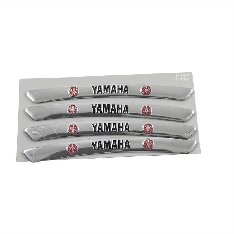 4pcs Stiker Emblem Logo Yamaha Bahan Aluminum Untuk Dekorasi Velg Mobil Yamaha