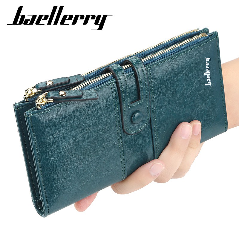 Baellerry 100% ORI Dompet Lipat panjang Kartu kulit pria wanita BLY010