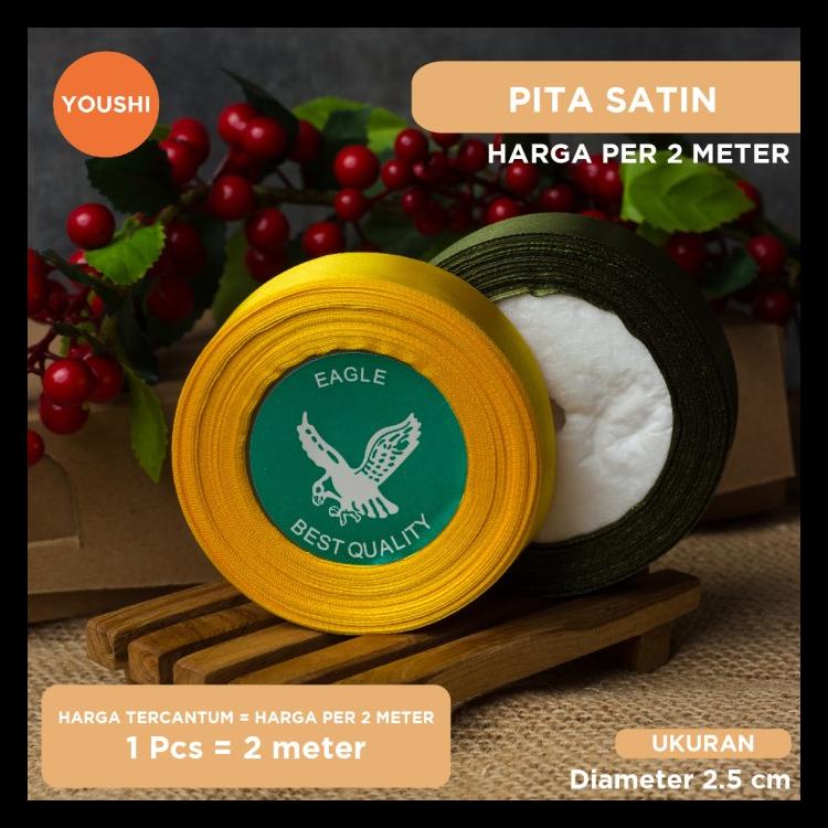

PITA SATIN PER METER D 2.5 CM / PITA HAMPERS IDUL FITRI / PITA LEBARAN TERMURAH