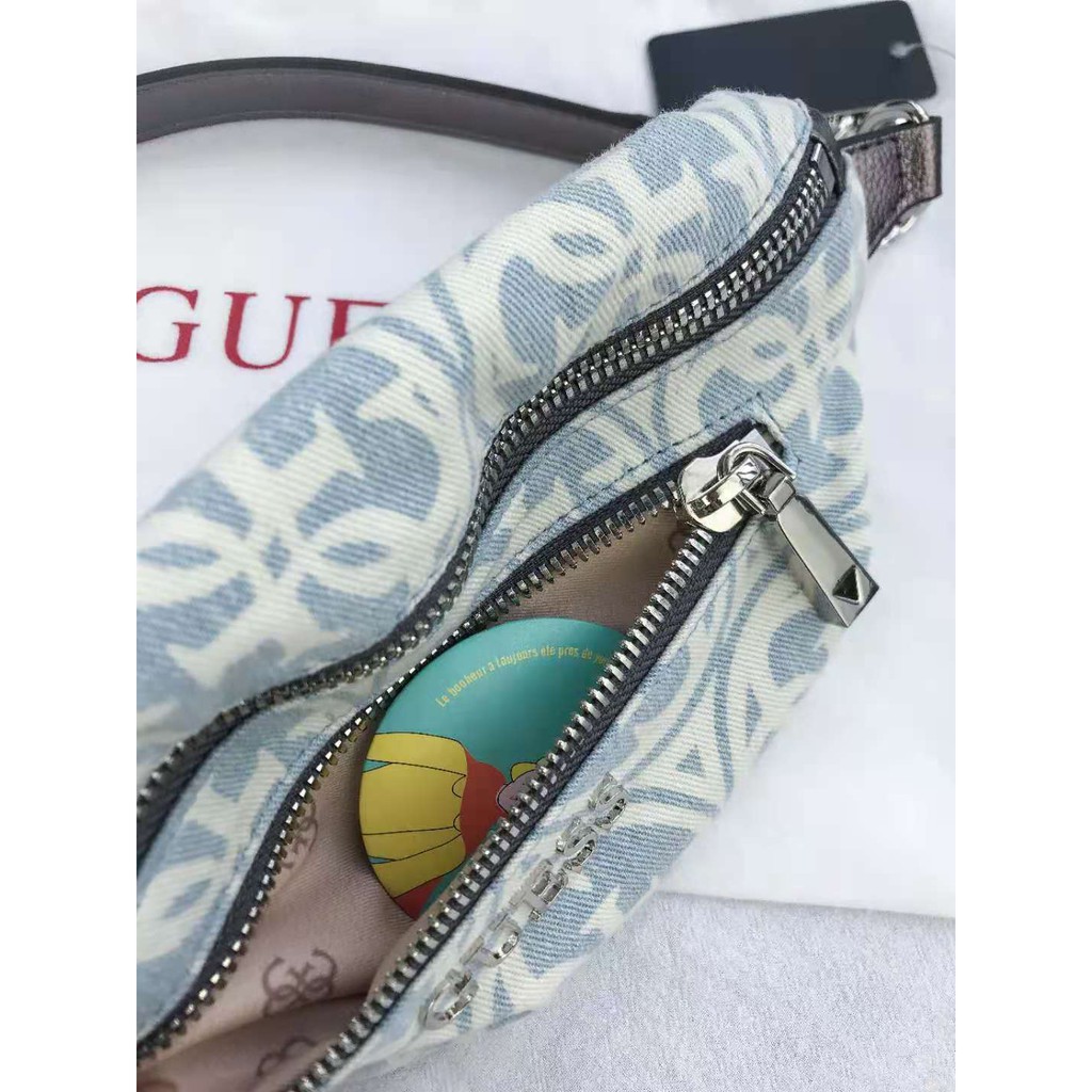 (PGBAGS)TAS PINGGANG/WAISTBAG GGUESS FASHION WANITA TALI RANTAI MIX PU #225838