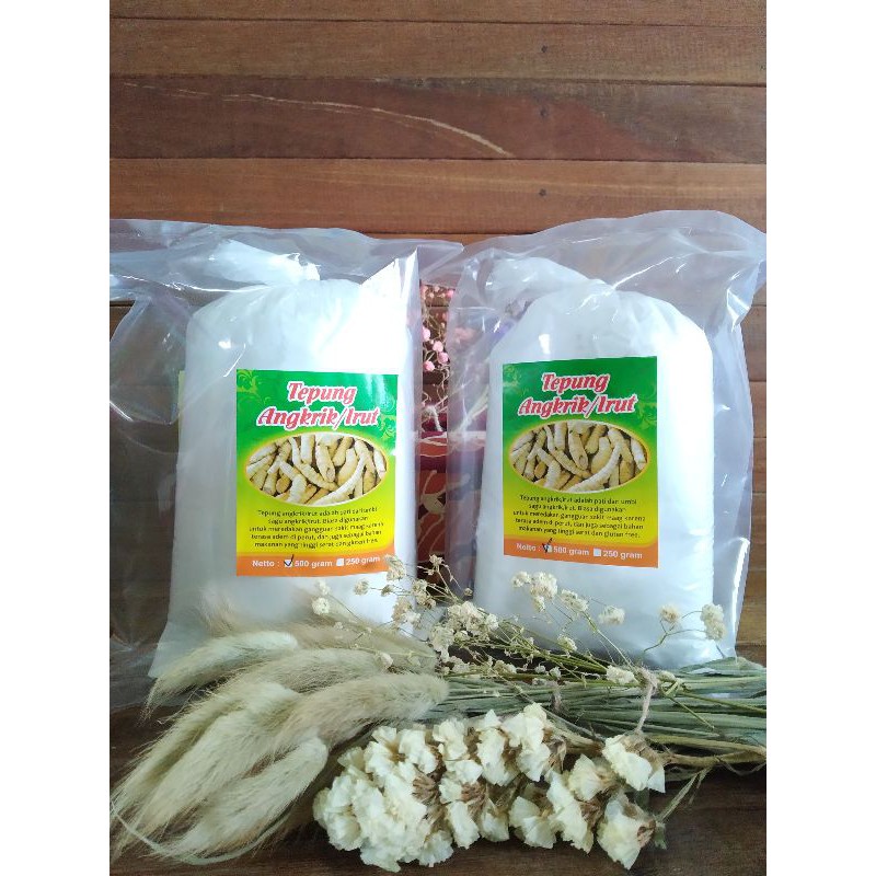 Pati Asam Lambung dan Maagh 2 x 500gram / Pati Garut / Pati Irut /Arrowroot Flour / Tepung Angkrik / Tepung untuk asam lambung dan Maagh