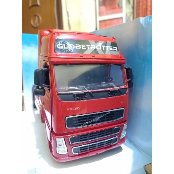 Diecast mobil Truck Volvo long Hauler miniatur kepala truk murah