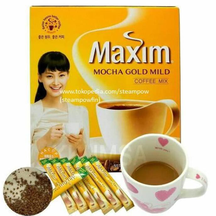 

New Korean Maxim Mocha Gold Mild Coffee Mix Instant Kopi Moka Korea Pc