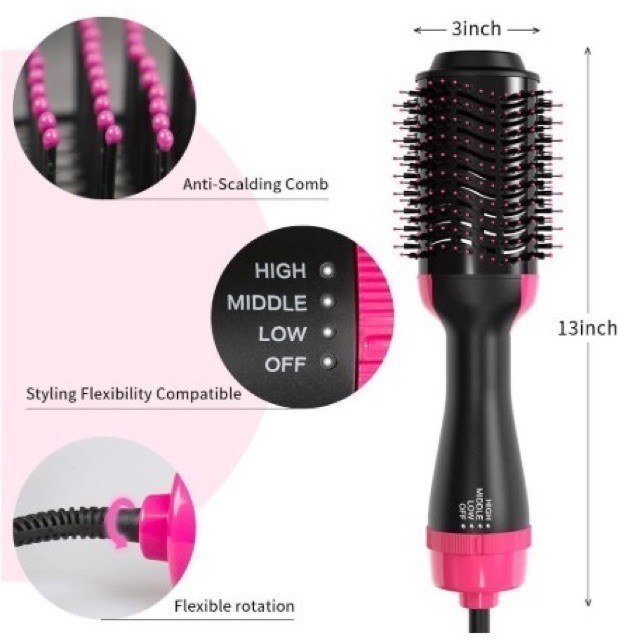 PENGERING RAMBUT STEP ONE SISIR HAIRDRYER BLOWER BLOW AIR HOT STYLER