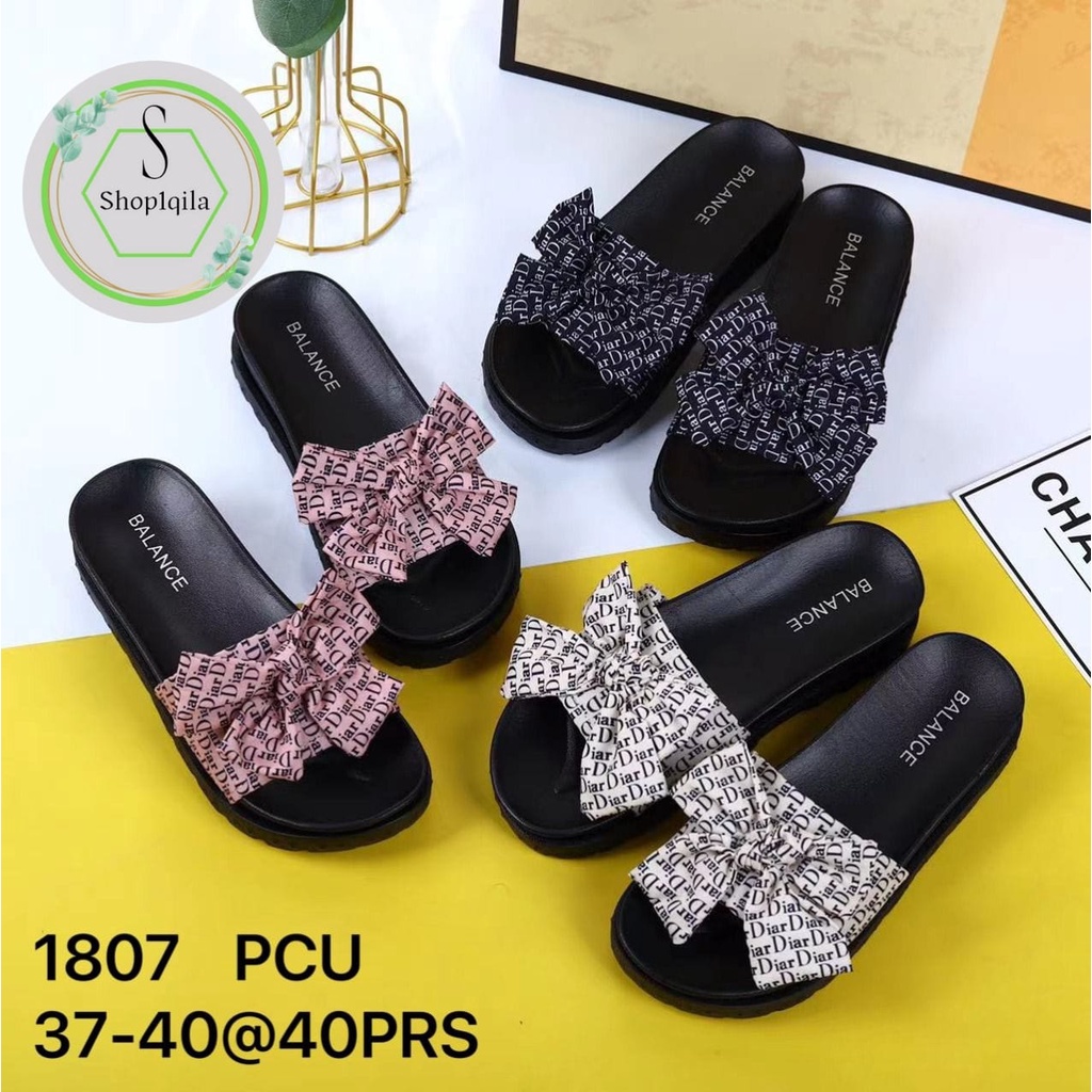 SANDAL JELLY / KARET WANITA BALANCE 1807 (37-40) / SANDAL WANITA SELOP PITA WEDGES TERBARU MODEL KEKINIAN