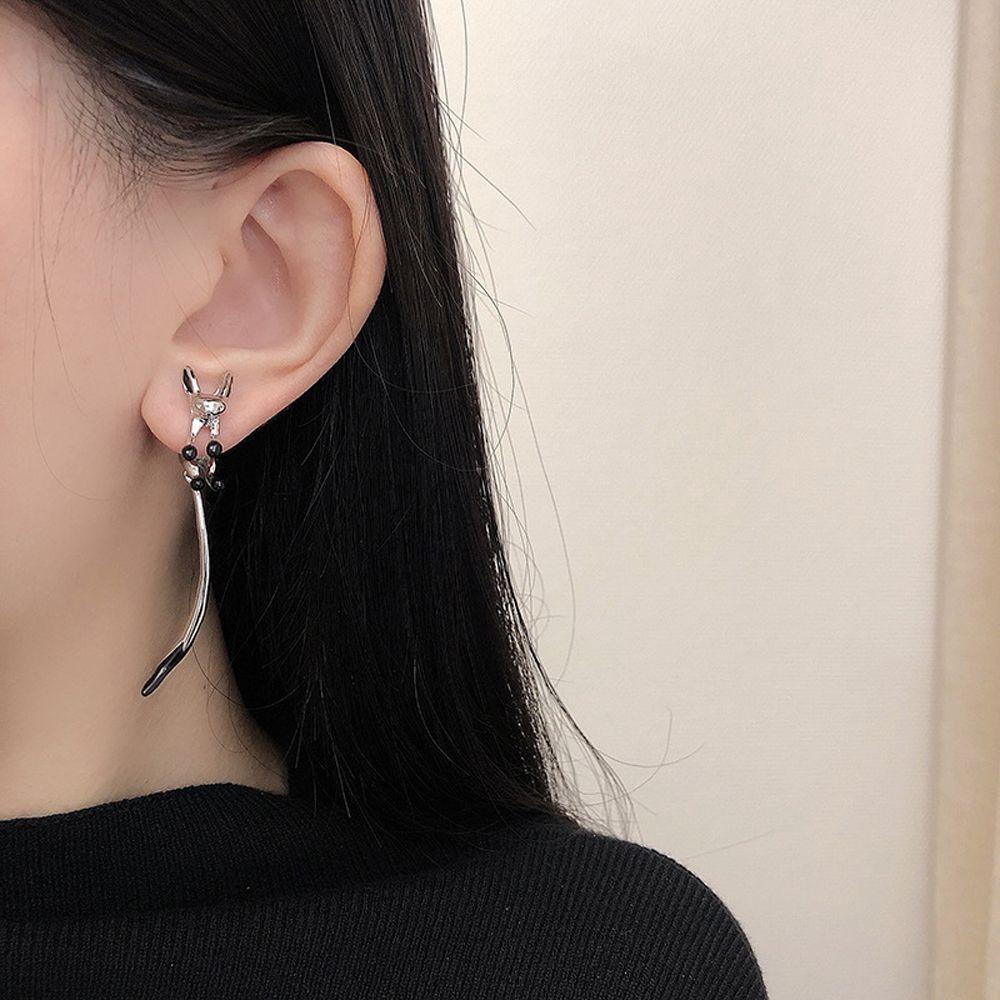 Needway Wanita Anting Hewan Vintage Hadiah Punk Ear Studs Perhiasan Telinga Ekor Panjang Drop Earring