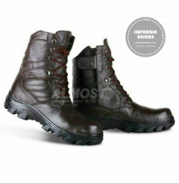 Sepatu boots pdl | inferno X Almost mortal safety resleting kulit sapi asli original