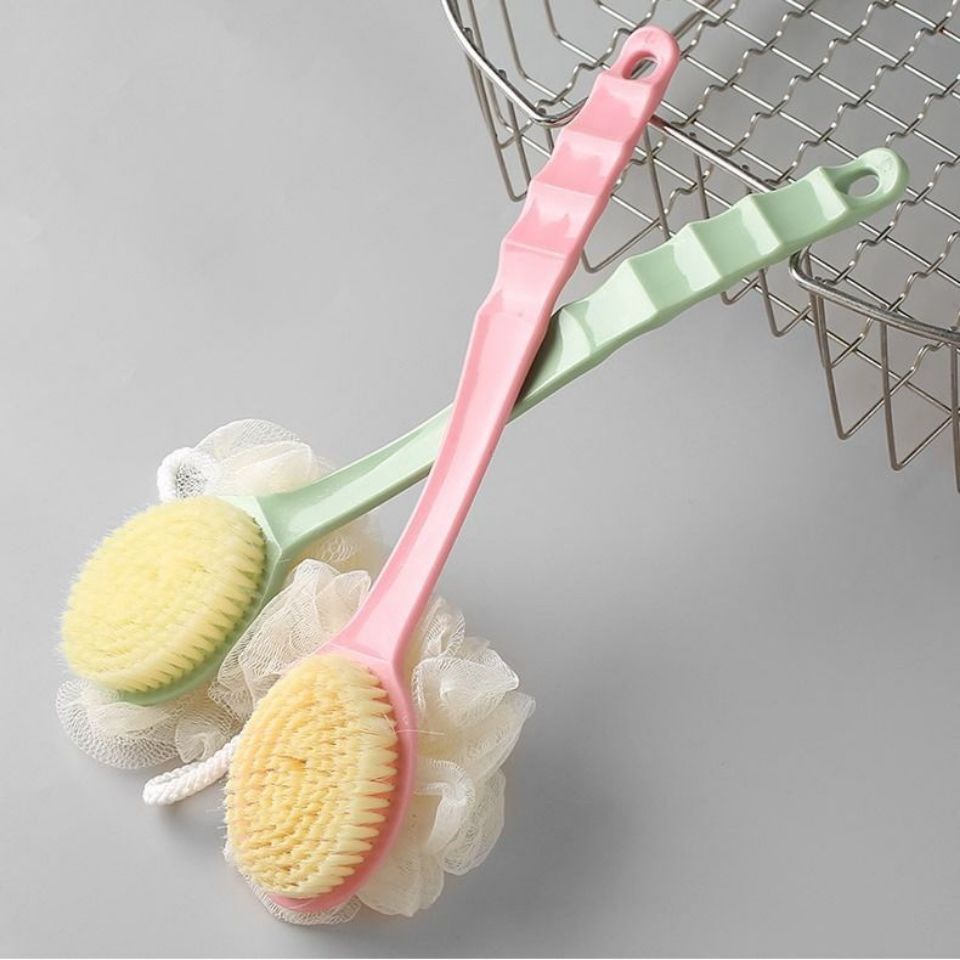 Shower Puff Dan Sikat Punggung 2in1 Pembersih Penggosok Badan 2 Sisi — 8