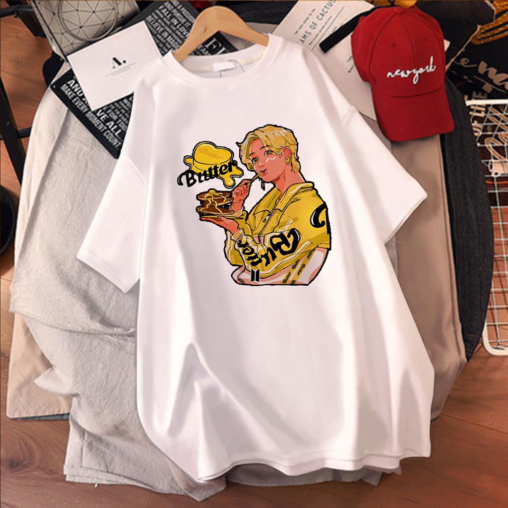 CALVIERO SHOP - BAJU KAOS WANITA DEWASA PRINT CASUAL BUTTER BOY