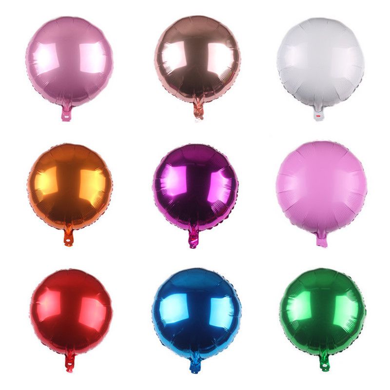 18&quot; Solid Colour Foil Balloons Heart Star Round Shape For Wedding Birthday Party