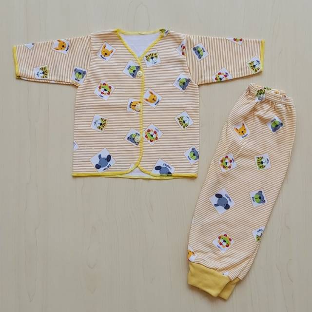 Setelan Baju Bayi Panjang Newborn Baju Tidur Bayi [ Bunda Altaf ]