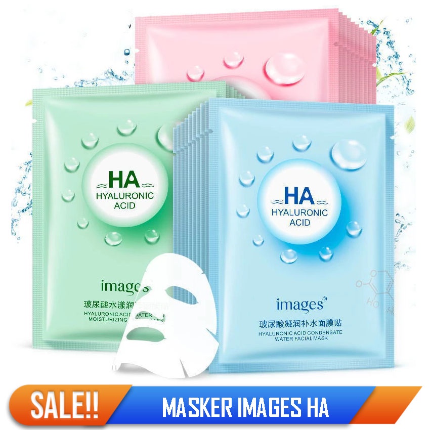 DBEST - IMAGES HA HYALURONIC ACID FACIAL MASK / MASKER MELEMBABKAN WAJAH COCOK BUAT KULIT KERING