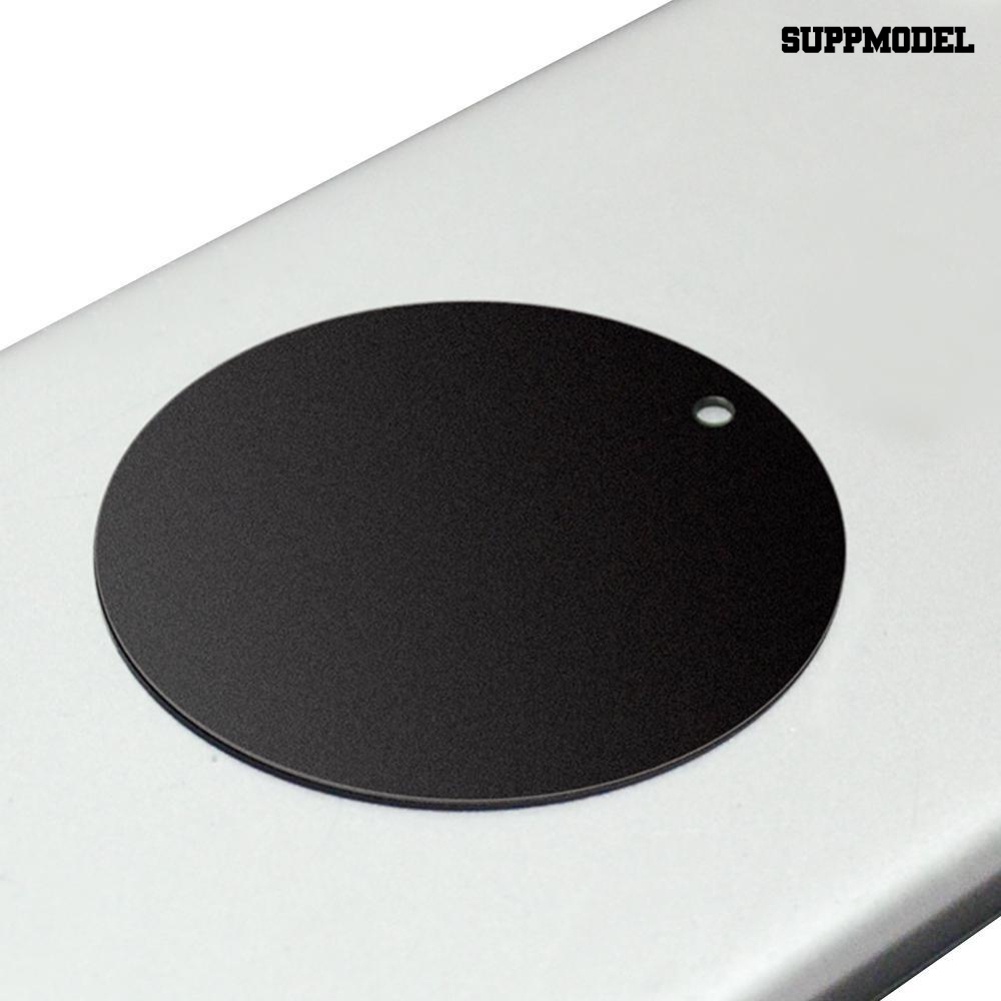 Sdl 4Pcs Stiker Plat Metal Bulatpersegi Panjang Magnetik Holder Handphone Untuk Mobil
