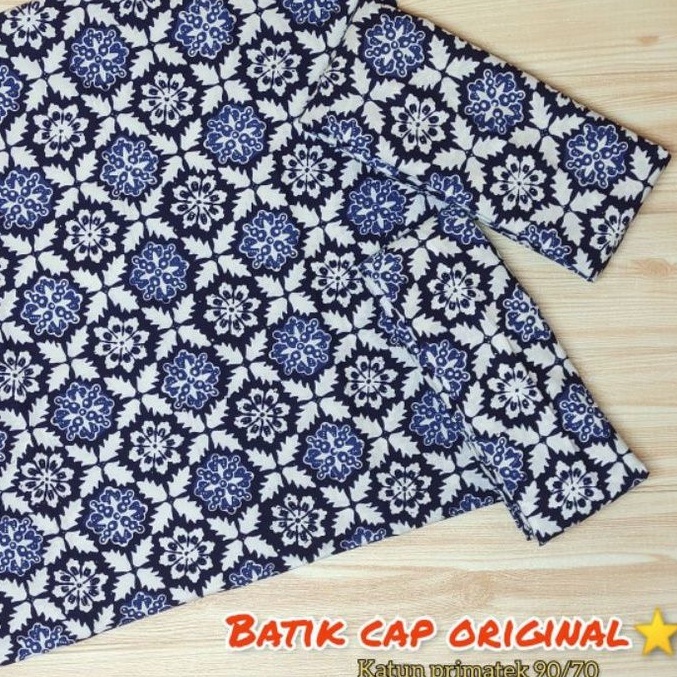 Batik cap handmade (kain batik Pekalongan) warna biru