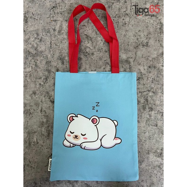 365 Tas Selempang Kuliah Sekolah / Totebag / Tote Bag Canvas 3930