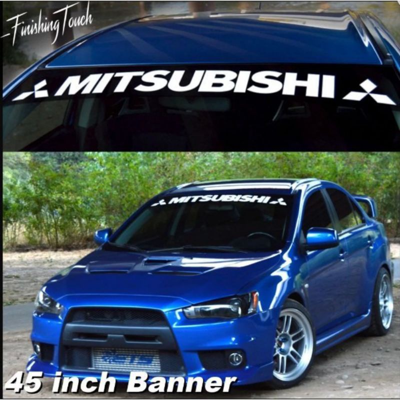stiker mobil stiker kaca depan Mitsubishi