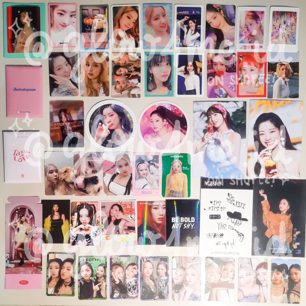 Twice Itzy Blackpink Photocards - Dahyun Mina Chaeyoung Momo Tzuyu Lia Chaeryeong Ryujin Rose Guguk 