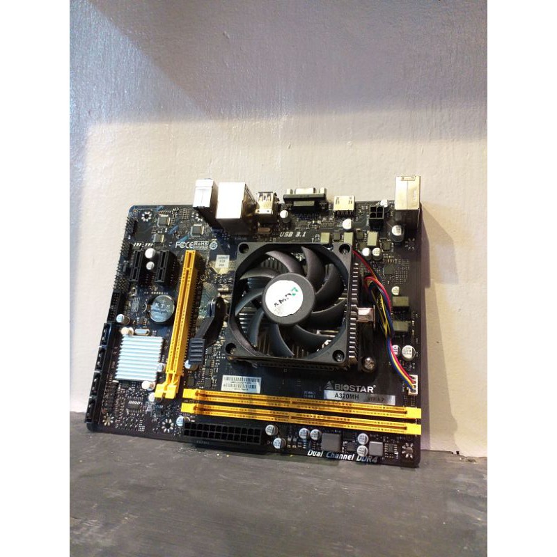 mobo amd biostar a 320 + apu a8 9600