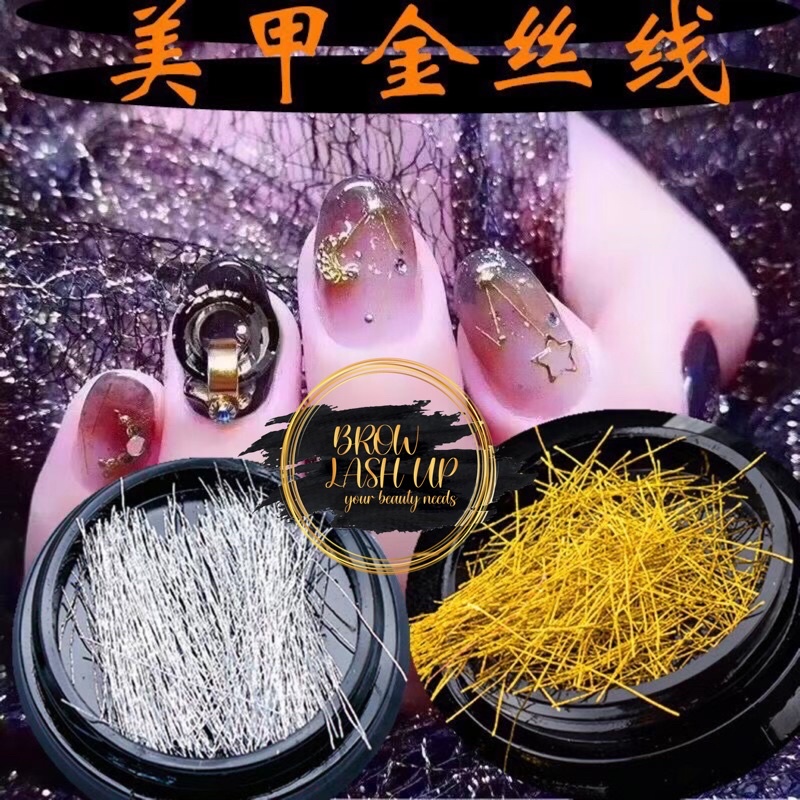 Nail string kawat nailart hiasan benang kuku nail acc aksesoris benang Produk Good Quality