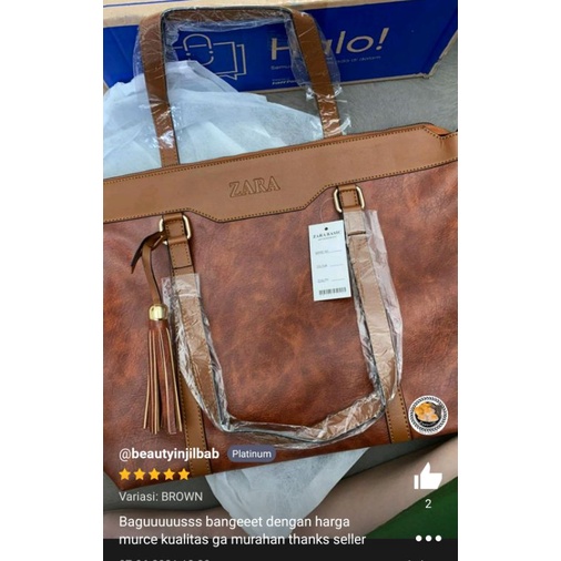 ZARA R733 Totebag Wanita Tas Wanita Ada Garansi Tas Import Tas Batam