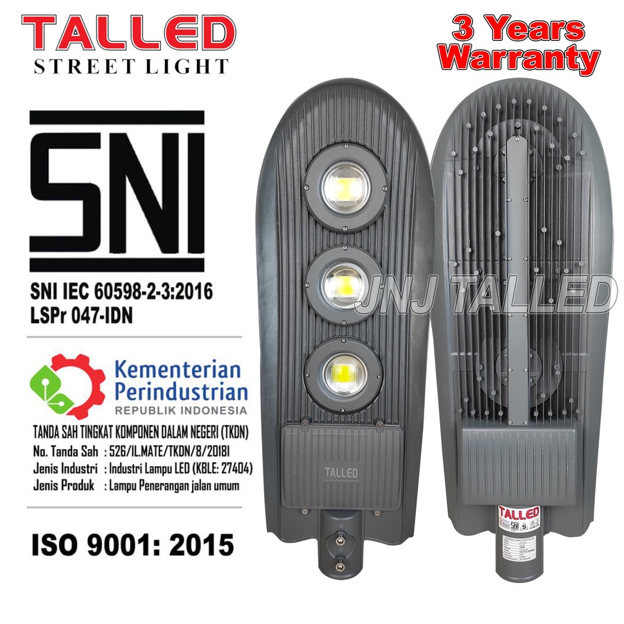 TALLED LAMPU JALAN PJU COBRA GREY LED CHIP BRIDGELUX