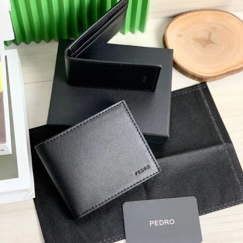 PDRO Men Leather Bi-Fold Wallet with Insert