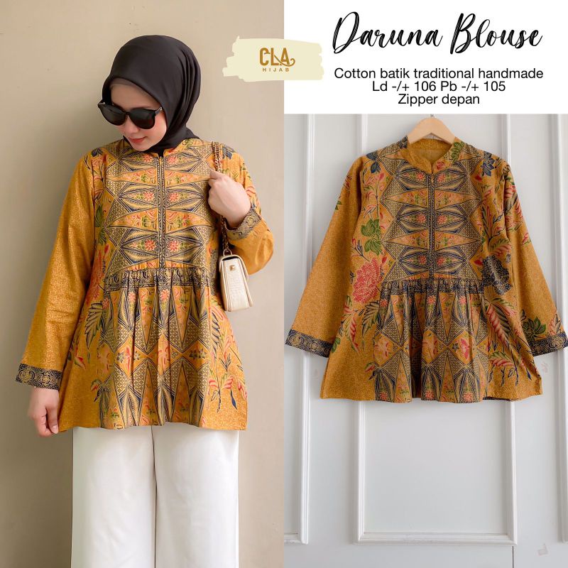 (BISA COD) DARUNA BLOUSE • ATASAN WANITA ORI CLA HIJAB