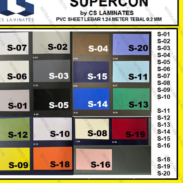 CS Supercon Polos Solid Standard PVC Sheet Deco Sheet - S-07-Putih