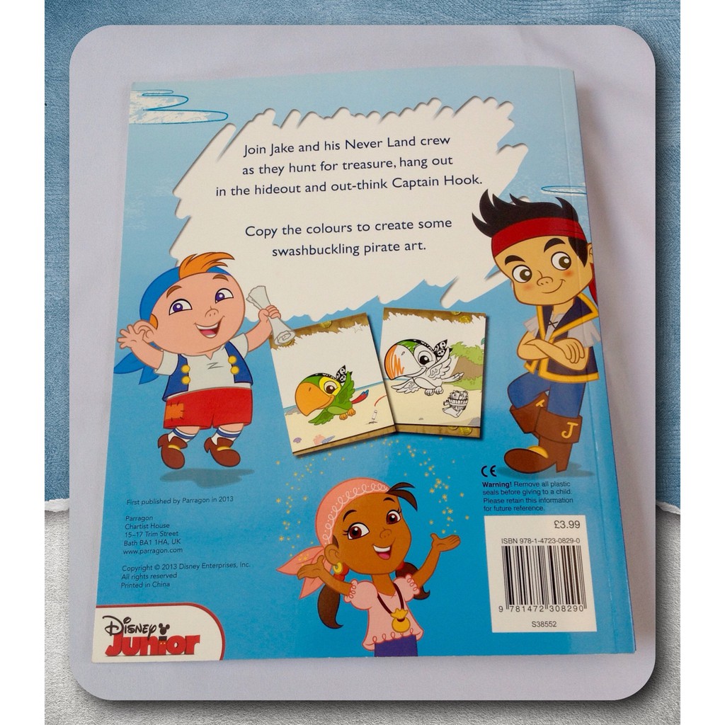 Buku Import Untuk Belajar Mewarnai Jake Never Land Pirates Lengkap Dengan Pensil Warna