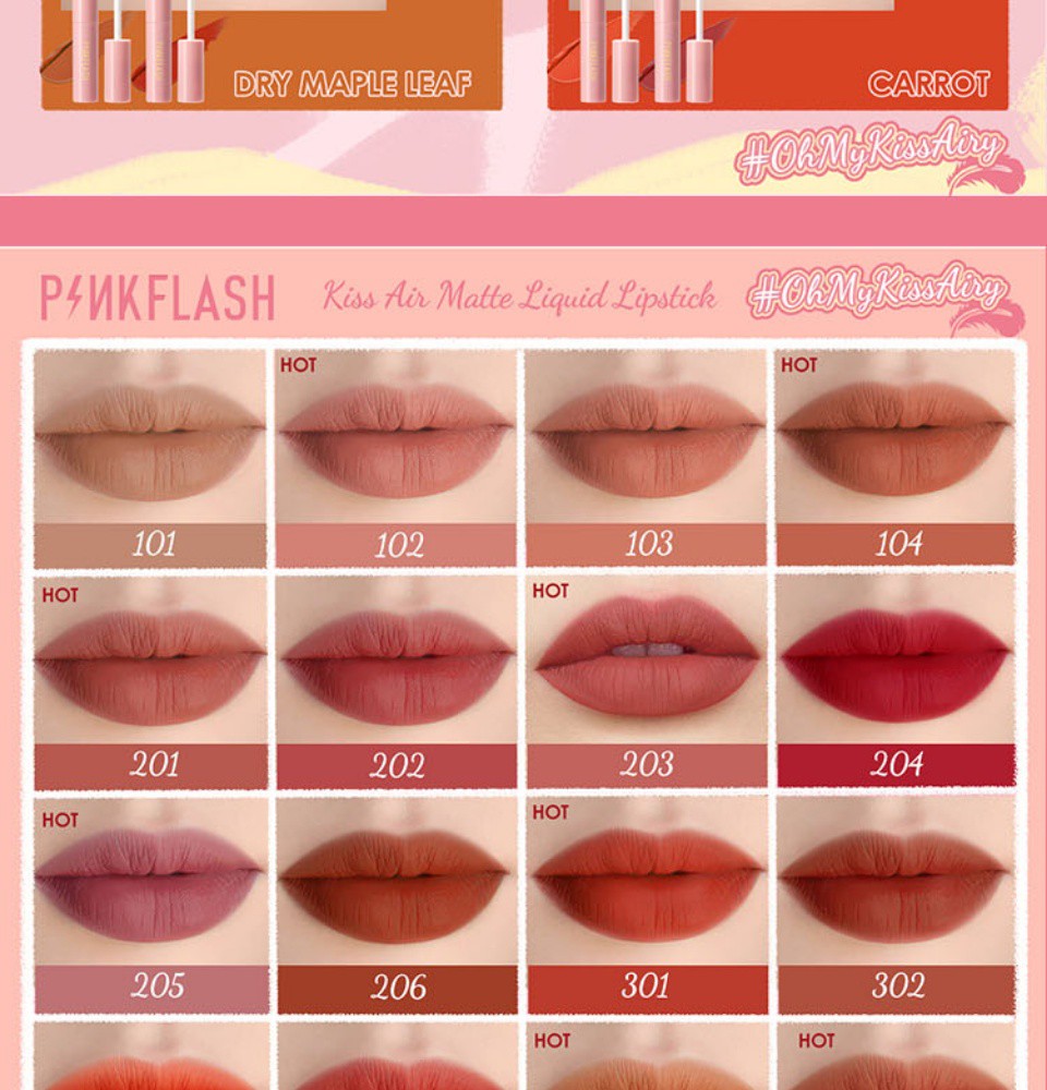 Pinkflash Pink Flash Kiss Air Matte Liquid Lipstick Lipstik PF M01 M 01