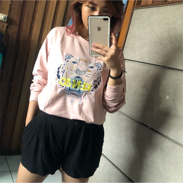 Atasan Kaos Lengan Panjang/ Sweater Kenzo import