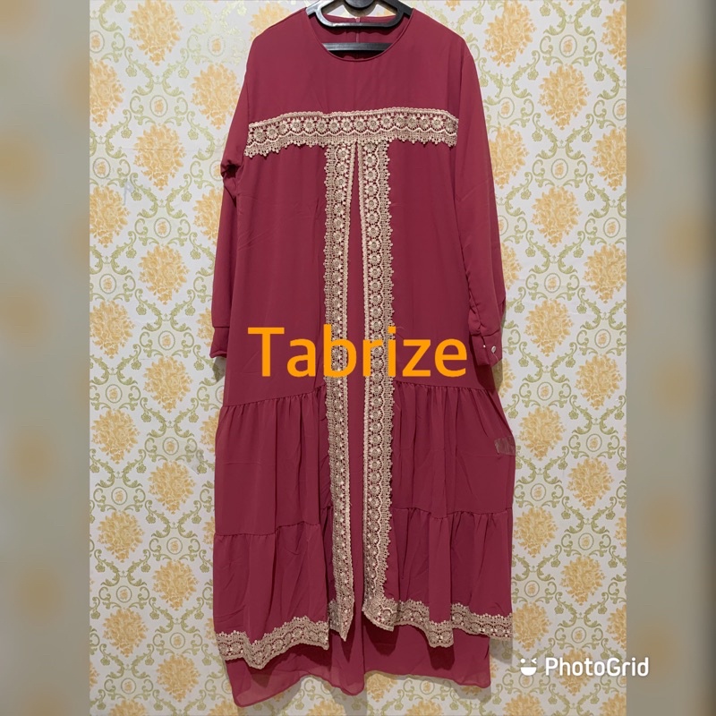 T-R Dress Ceruty Aplikasi Renda Terbaru 2022 / Malea Dress Maxi / Dress Renda Jumbo Wanita Terbaru / Dress Ceruty Polos /Dress Kondangan Aplikasi Renda / Dress Pesta Wanita Terbaru-Pink