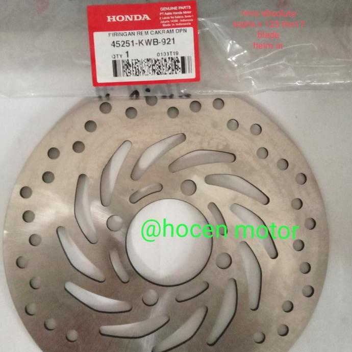 Bergaransi - PIRINGAN CAKRAM REVO ABSOLUTE 45251-KWB-921 ASLI HONDA GENUINE PART