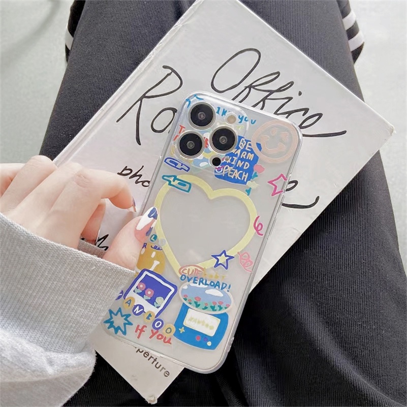 Soft Case Huawei Y9 Prime 2019 Nova 9 7 7i 7se 6 Se Pro Nova 5T 4e 3i 3e Y7A Y9s Honor 8X Motif Grafiti Hati