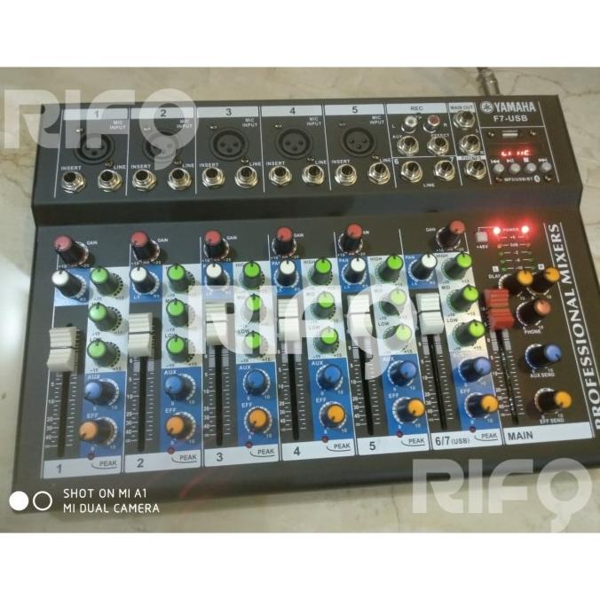 TERBAIK Mixer Audio Yamaha F7 USB bluetooth Efek Aux 7ch 7 channel