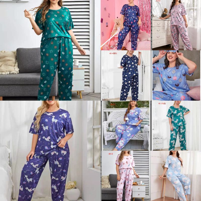 RULIF Baju tidur Shein import | Piyama Shein super jumbo | Piyama Cp wanita import | Baju tidur lengan pendek