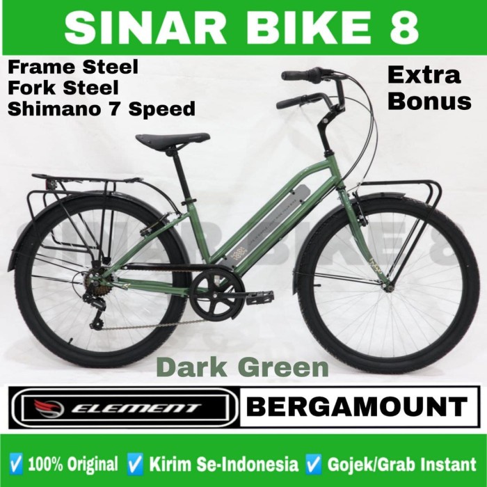 [EKA JAAYA SEPEDA] Sepeda Mini ELEMENT BERGAMOUNT City Bike Ukuran 26 Inch Boncengan London Taxi 7