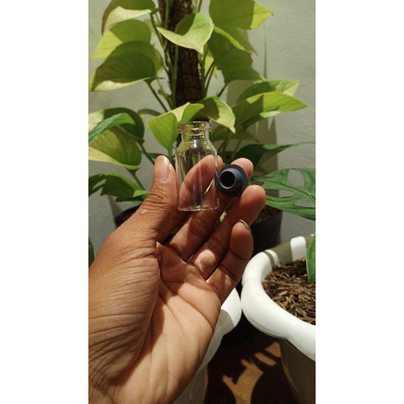 botol kaca vial 10ml tutup karet